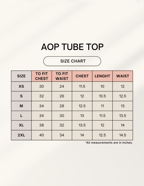 1755065949sizechart.png Black Bear Printed Tube Top
