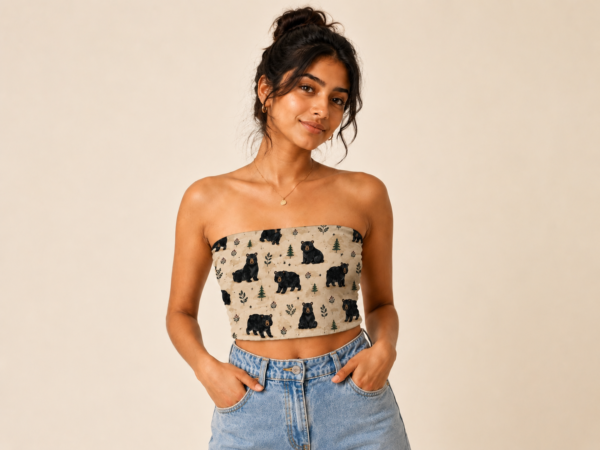 ChatGPT Image Jun 10, 2026, 07_07_53 PM Black Bear Printed Tube Top