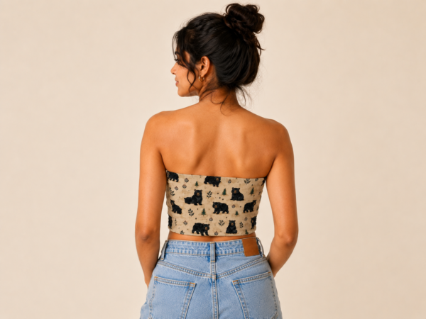 ChatGPT Image Jun 10, 2026, 07_13_07 PM Black Bear Printed Tube Top